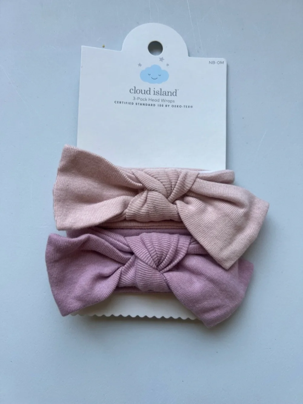Carter's Girls Neutral & Lavender Pants with Pink and Mauve Bow Headbands